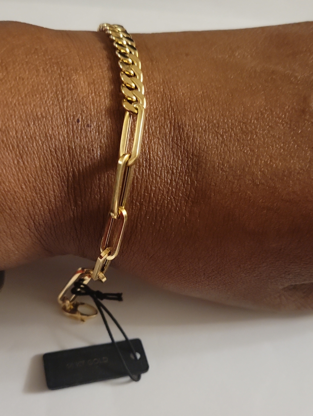 14K YG ITALIAN DUAL CHAIN BRACELET NWT